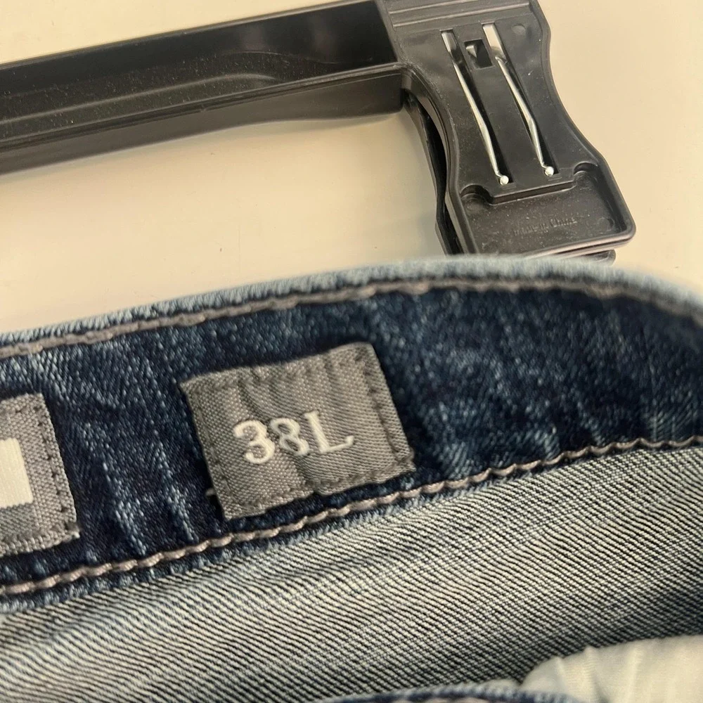 BKE Seth Jeans Mens 38x34 Blue Medium Wash Relaxed Straight Leg Denim Stretch
